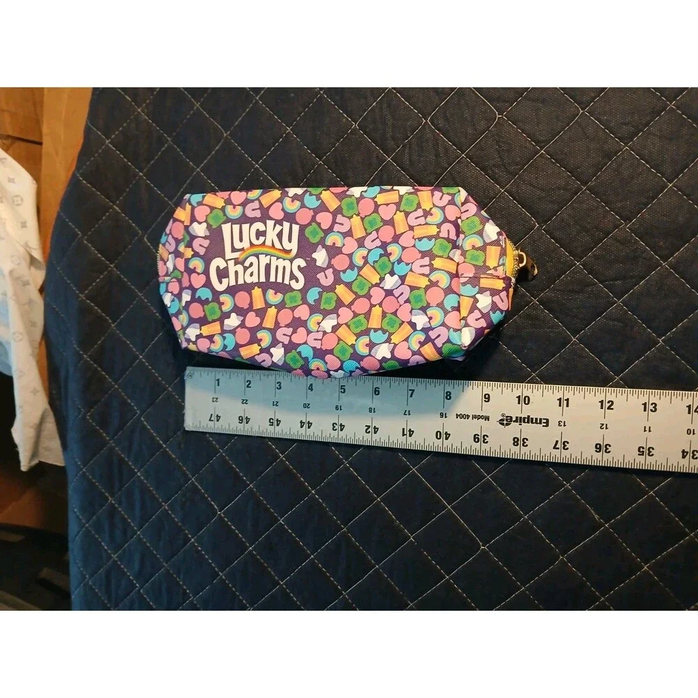 Taste Beauty Lucky Charms Marshmallows Cosmetics Bag Zip Up Pencil Case NWOT